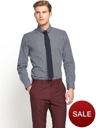 Taylor & Reece Mens Small Check Shirt And Knitted Tie Set