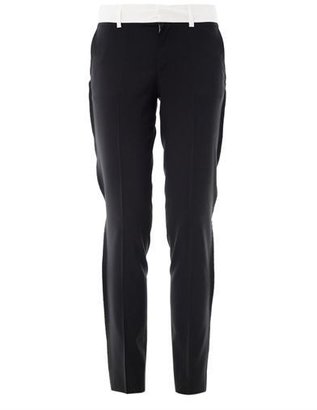 EACH X OTHER Tuxedo raw-edge wool trousers