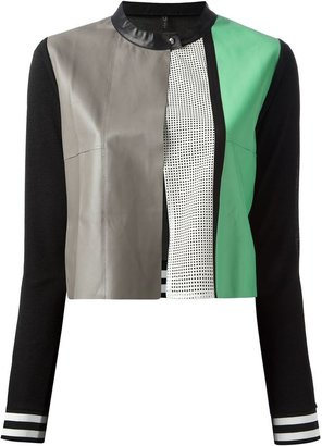Aviu cropped colour block jacket
