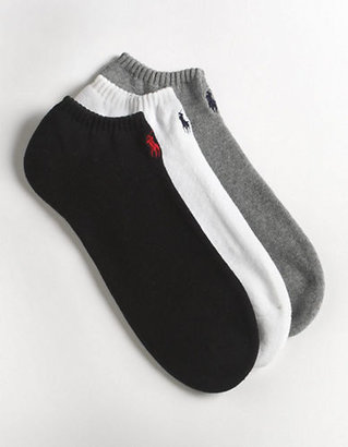 Polo Ralph Lauren 3 Pack Cushioned Ankle Socks-WHITE-7-12
