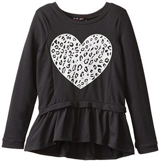 Energie Big Girls' French Terry Pullover with Hangdown
