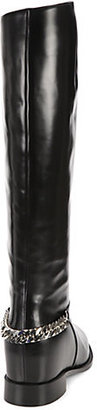 Christian Louboutin Cate Leather Chain-Detail Knee-High Boots