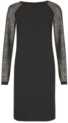 Marks and Spencer M&s Collection Sparkle Sleeve Sweater Tunic Dress in Shorter & Longer Lengths
