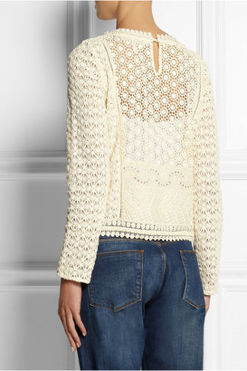 Vanessa Bruno embroidered cotton-lace top