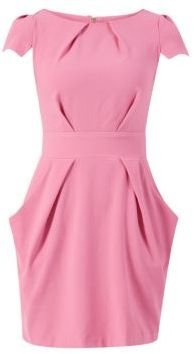 Closet Pink Cap Sleeve Tie Back Pocket Dress