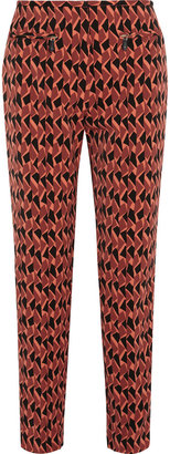 M Missoni Printed stretch-twill straight-leg pants