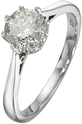 Love DIAMOND 9 Carat White Gold Certified Diamond 1 Carat Solitaire Ring