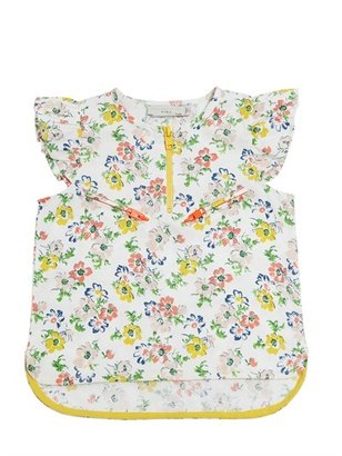 Stella McCartney Kids - Floral Printed Cotton Jacquard Top