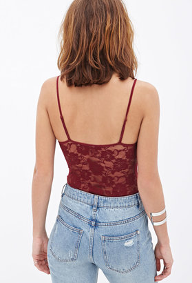Forever 21 FABULOUS FINDS Sheer Lace Bodysuit
