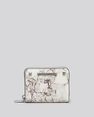 Rebecca Minkoff Wallet - Marble Print Mini Ava Zip Bi-Fold