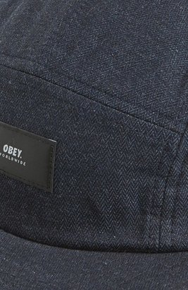 Obey 'Ontario' Herringbone Five-Panel Adjustable Camp Hat