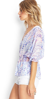 Forever 21 Abstract Watercolor Blouse