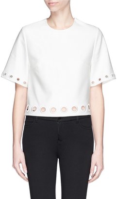 3.1 Phillip Lim Eyelet embroidery cropped top