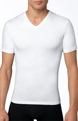 Spanx V-Neck Cotton Compression T-Shirt