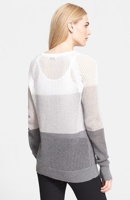 Equipment 'Sloane' Colorblock Cotton & Cashmere Mesh Sweater
