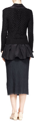 The Row Corinne Boxy Pleat-Back Blouse
