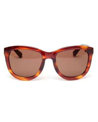 The Row Contrasting Acetate and Leather Sunglasses