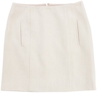 Carven Ecru Cotton Skirt
