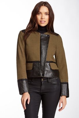 Rachel Roy Coated Tweed Jacket