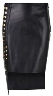 Versace Versus VERSUS X Anthony Vaccarello Leather Cut Out Panel Skirt