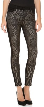 7 For All Mankind The Art Nouveau Jacquard Skinny Jeans