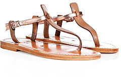 K. Jacques Metallic Leather Sandals