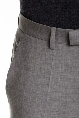 HUGO BOSS Sharp Light Pastel Gray Sharkskin Wool Trim Fit Trouser