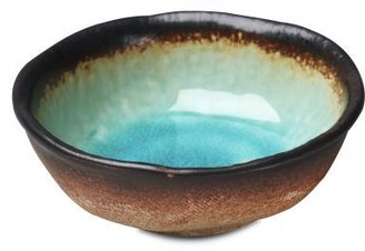 Sur La Table Kotobuki Turquoise Sky Glazed Rice Bowl
