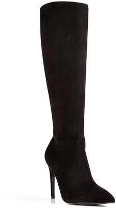 Ralph Lauren Collection Suede High Heel Boots in Black