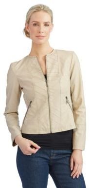 Bernardo Quilted Faux Leather Jacket