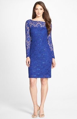 JS Collections Women's Illusion Lace Dress