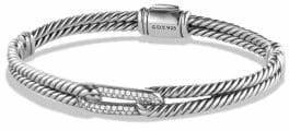 David Yurman Petite Pavé Labyrinth Single-Loop Bracelet with Diamonds