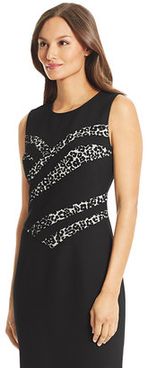 Diane von Furstenberg Marcia Leopard Detail Sheath Dress