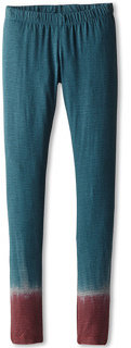 Fendi Kids Mini Logo Jersey Legging (Teal Burgundy) Girl's Casual Pants