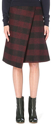 Joseph Charlie blurred check wool skirt