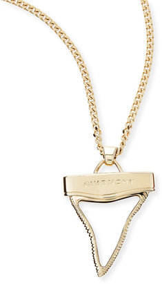 Givenchy Golden Shark Tooth Necklace, White, 36