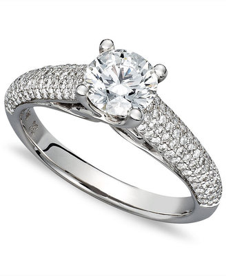 X3 Diamond Ring, 18k White Gold Certified Diamond Engagement Ring (1-1/2 ct. t.w.)