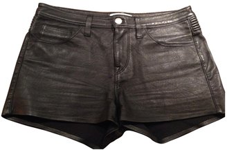 IRO Black Leather Shorts