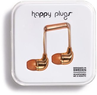 Theory Happy Plugs In-Ear Silver & Rose Gold Headphones