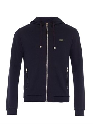 Dolce & Gabbana Hooded zip-up jersey sweatshirt