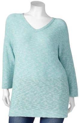 Sonoma life + style ® slubbed sweater- women's plus size
