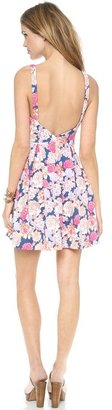 MinkPink Floral Frenzy Box Pleat Dress