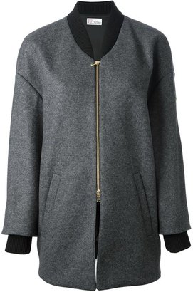 RED Valentino dropped shoulders ribbed neck and cuffs jacket