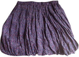 Sandro Purple Silk Skirt