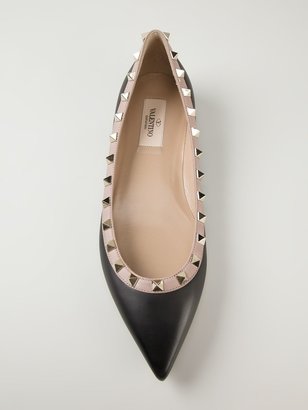 Valentino Rockstud ballerina shoes