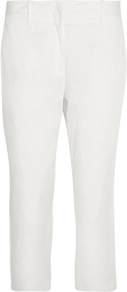 Jil Sander Cropped cotton-blend piqué tapered pants