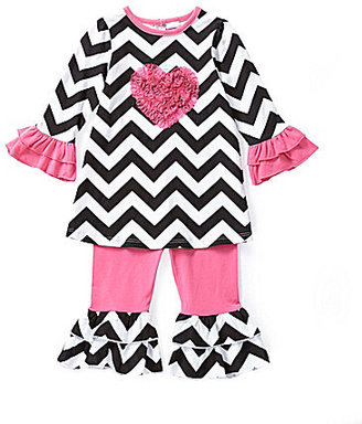 Starting Out 12-24 Months Chevron Heart Top & Pant Set
