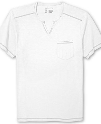 INC International Concepts Core Split-Neck T-Shirt