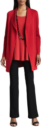 Eileen Fisher Silk-Cotton Interlock Long Jacket, Women's