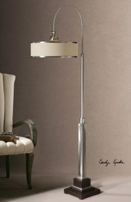 Uttermost 'Amerigo' Brushed Aluminum Floor Lamp
